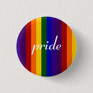 Bóton Redondo 2.54cm Listras do arco-íris