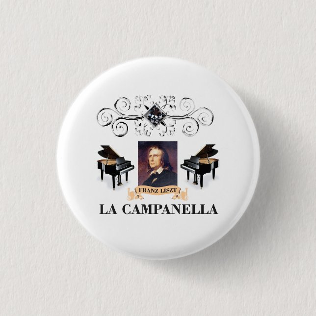 Bóton Redondo 2.54cm liszt piano (Frente)