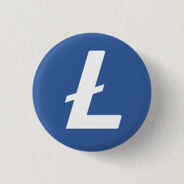 Bóton Redondo 2.54cm Litecoin (LTC) Cryptocurrency Blockchain Flair