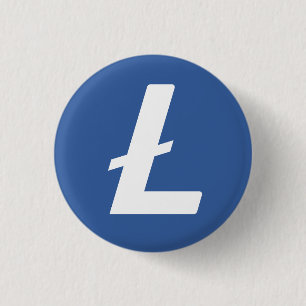 Bóton Redondo 2.54cm Litecoin (LTC) Cryptocurrency Blockchain Flair