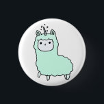 Bóton Redondo 2.54cm Llama Button<br><div class="desc">Botão lama do estilo Tumblr fascinável. Bonito e diferente.</div>