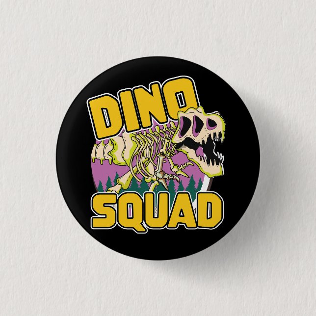 Bóton Redondo 2.54cm logotipo da Dino Squad (Frente)