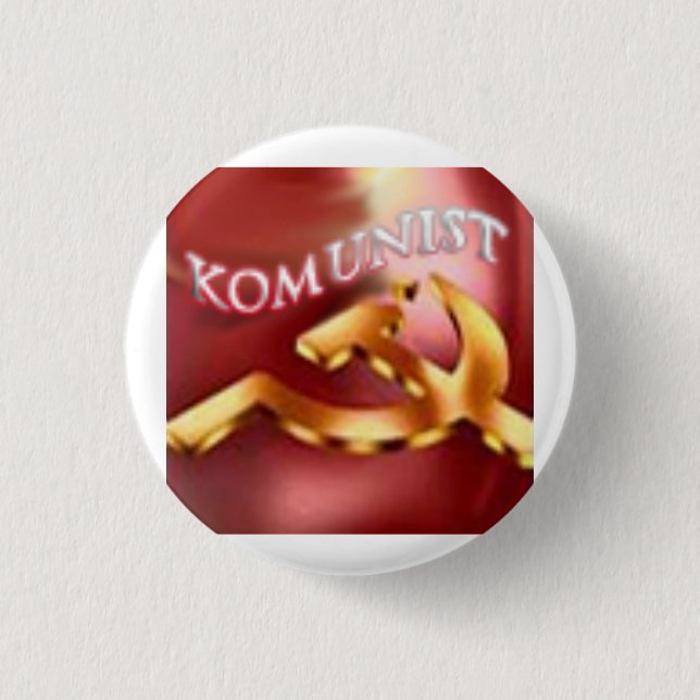 Bóton Redondo 2.54cm Logotipo do Partido Komunist (Frente)
