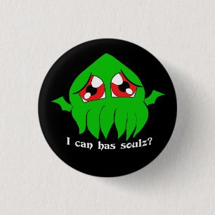Bóton Redondo 2.54cm Lolthulu de Chibi Cthulu