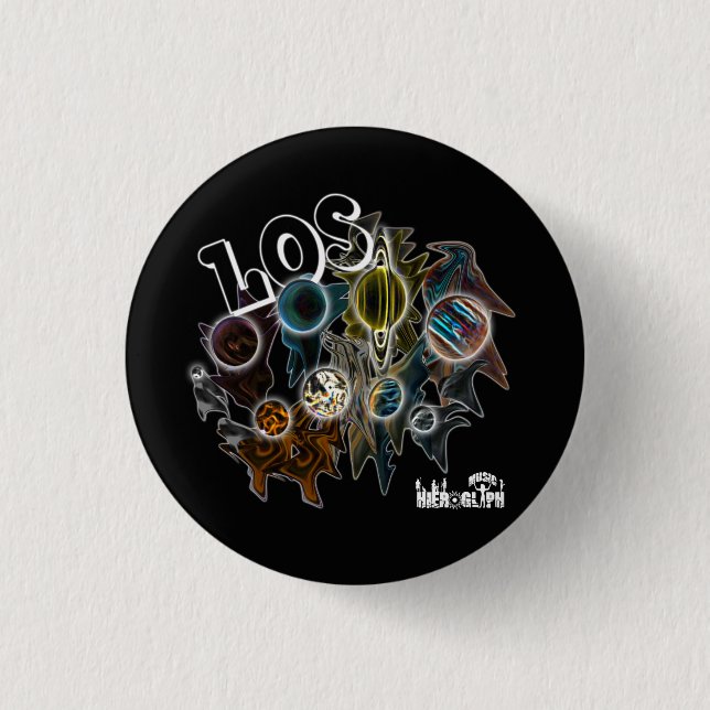 Bóton Redondo 2.54cm Los Planetas (Frente)