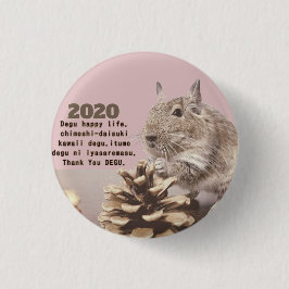 BÓTON REDONDO 2.54CM LOVE ♡ DEGU 2020