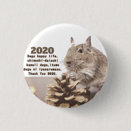 BÓTON REDONDO 2.54CM LOVE ♡ DEGU 2020