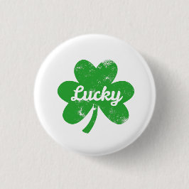 Bóton Redondo 2.54cm Lucky Clover St Patrick's Day