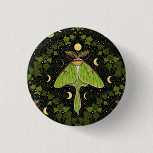 Bóton Redondo 2.54cm Luna-mariposa, fases luas e barraca-mariposa 2