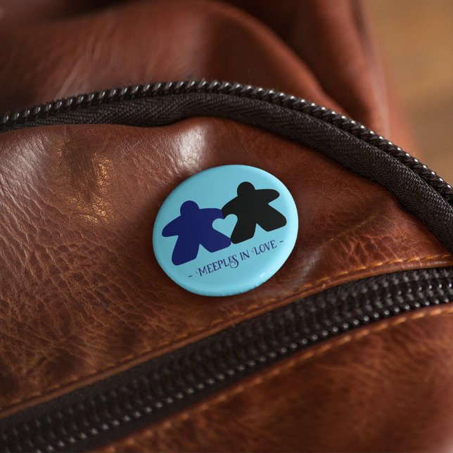 Bóton Redondo 2.54cm Maçãs apaixonadas, botão azul e preto (Criador carregado)