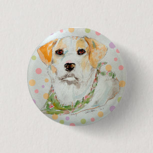 Bóton Redondo 2.54cm Macy o PIN do carnaval de Jack Russell