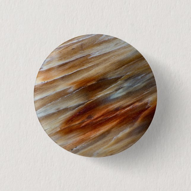Bóton Redondo 2.54cm Madeira Petrificada Irregular (Frente)