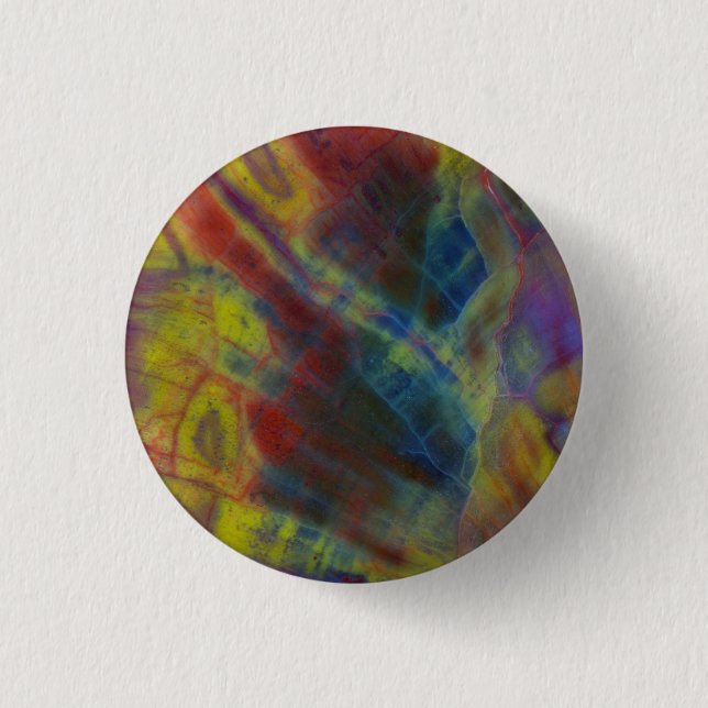 Bóton Redondo 2.54cm Madeira Petrificada Vertical (Frente)