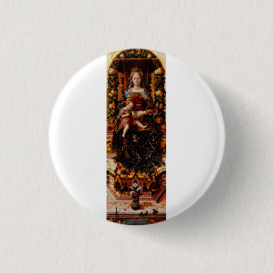 Bóton Redondo 2.54cm Madonna della Candeletta por Carlo Crivelli