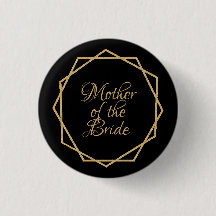 Mãe da Noiva Dourado Preto Elegante Geométrico