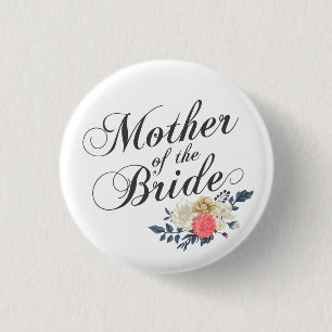 Bóton Redondo 2.54cm Mãe do casamento nobre Botão Pino