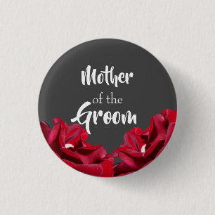 Bóton Redondo 2.54cm Mãe floral de Marsala Borgonha do botão do noivo