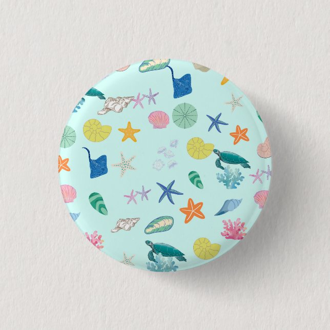 Bóton Redondo 2.54cm Magia Marinha (Frente)