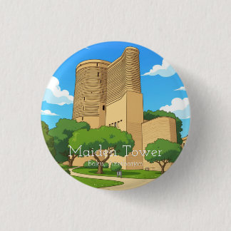 Bóton Redondo 2.54cm Maiden Tower, Baku Azerbaijão