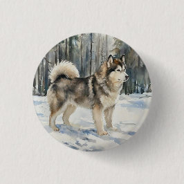 Bóton Redondo 2.54cm Malamute do Alasca