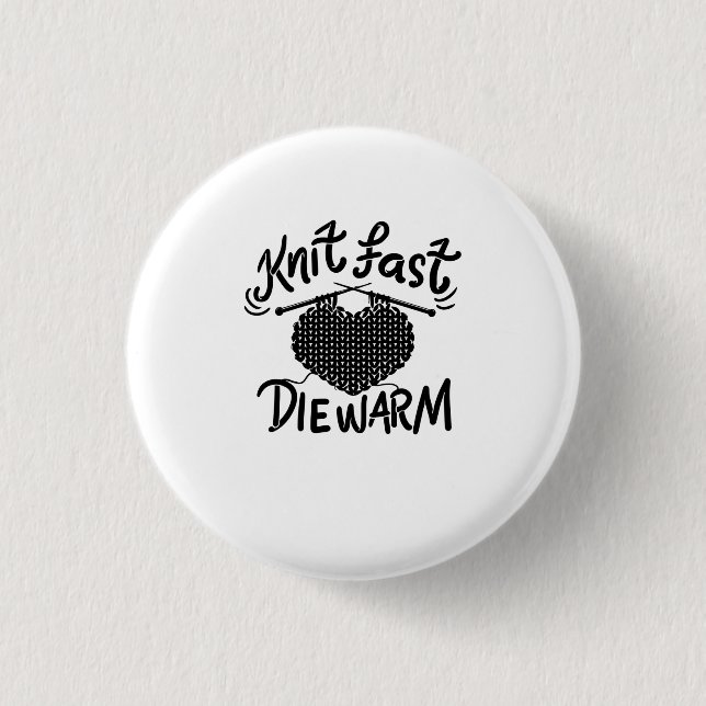 Bóton Redondo 2.54cm Maldito tricô (Frente)