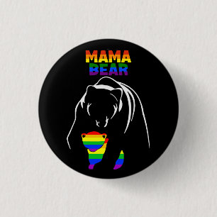 Bóton Redondo 2.54cm Mama Bear Pride