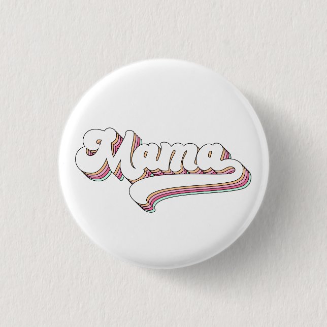 Bóton Redondo 2.54cm Mama Retrô (Frente)
