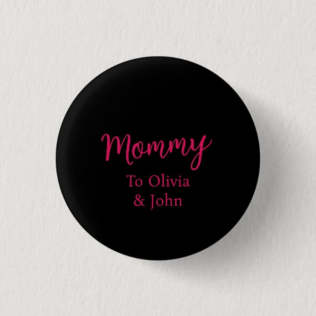 Bóton Redondo 2.54cm Mamãe Personalizada (Frente)