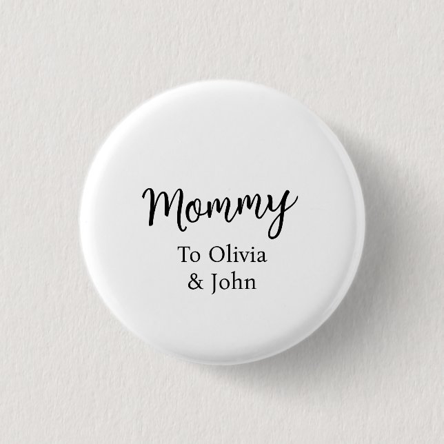 Bóton Redondo 2.54cm Mamãe Personalizada (Frente)