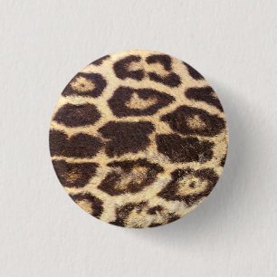 Bóton Redondo 2.54cm Manchas de peles de leopardo
