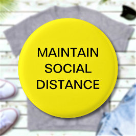 Bóton Redondo 2.54cm Manter Pinback de Texto Personalizado à Distância 