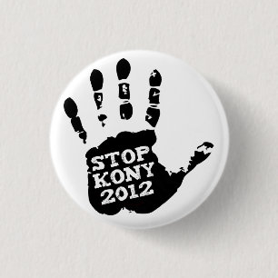 Bóton Redondo 2.54cm Mão de Joseph Kony da parada de Kony 2012