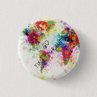 Bóton Redondo 2.54cm Mapa do mundo original
