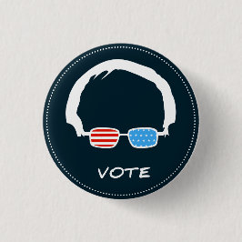 Bóton Redondo 2.54cm Máquinas de lixar de Bernie - voto!