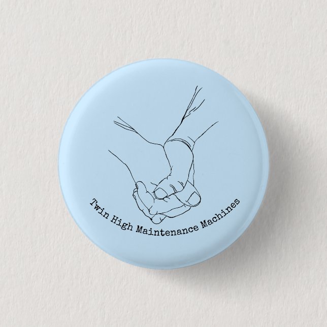 Bóton Redondo 2.54cm Máquinas gêmeas da manutenção alta (Frente)