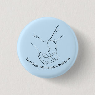 Bóton Redondo 2.54cm Máquinas gêmeas da manutenção alta