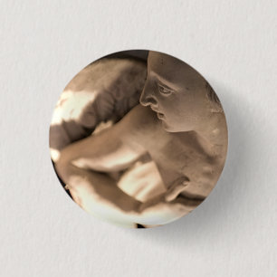 Bóton Redondo 2.54cm Marble Angel Sculture Art Impressão