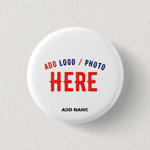 BÓTON REDONDO 2.54CM MARCA VERIFICADA BRANCA PERSONALIZÁVEL MODERNA