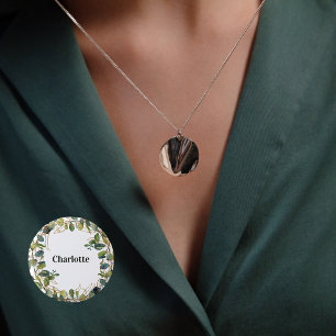 Bóton Redondo 2.54cm Marcador de nome de eucalipto