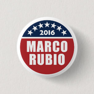 Bóton Redondo 2.54cm Marco Rubio para o presidente 2016