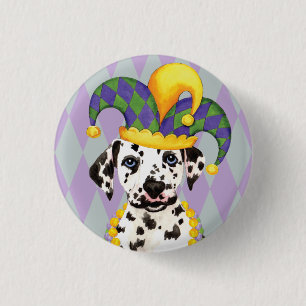 Bóton Redondo 2.54cm Mardi Gras Dalmatian