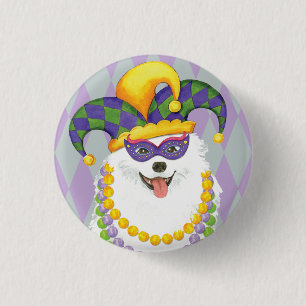 Bóton Redondo 2.54cm Mardi Gras Eskie