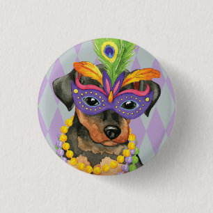 Bóton Redondo 2.54cm Mardi Gras Min Pin
