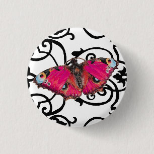 Bóton Redondo 2.54cm Mariposa ~ Button