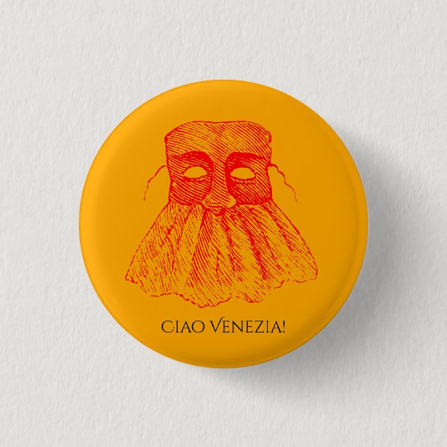 Bóton Redondo 2.54cm Máscara veneziana (Frente)