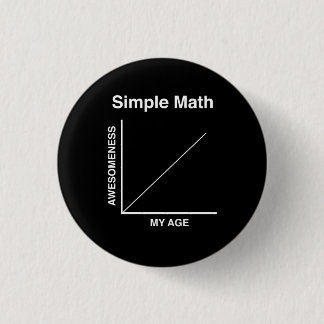 Bóton Redondo 2.54cm Matemática simples