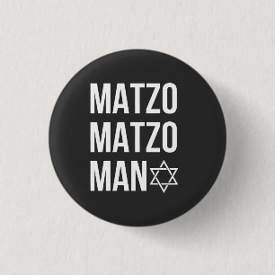 Bóton Redondo 2.54cm Matzo Matzo Man Jewish Hanukkah