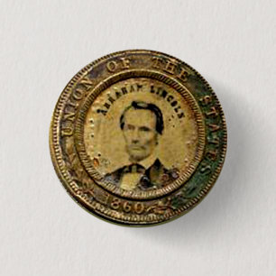 Bóton Redondo 2.54cm Medalha de Lincoln - botão