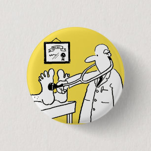 Bóton Redondo 2.54cm Médico com Stetoscope Verificando Pés