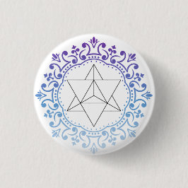 Bóton Redondo 2.54cm Meditação Espiritual Mandala Merkaba Yoga